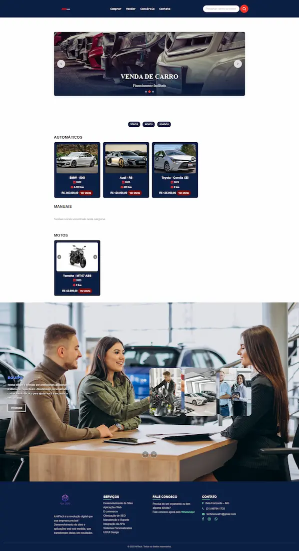 Concessionária — institucional com blog