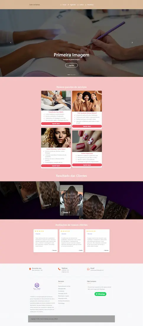 Salão de beleza — orçamentos com aprovações